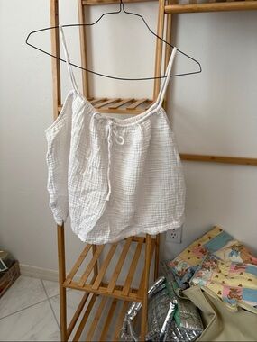 Lightweight White Spaghetti Strap Tank Top